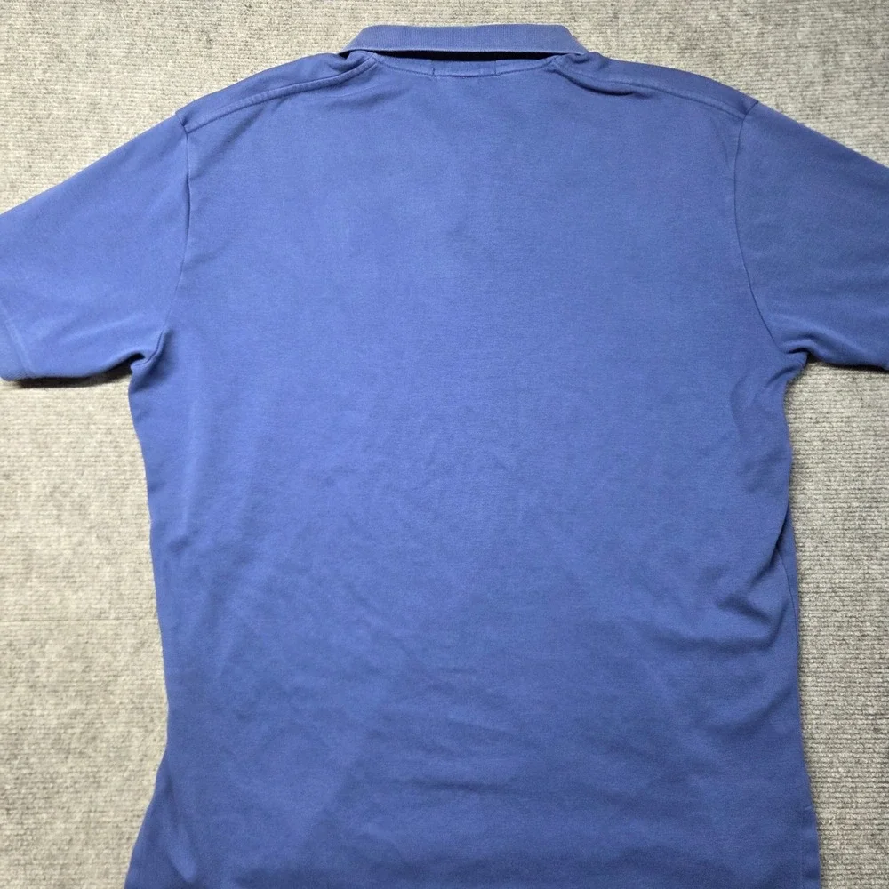 Polo Ralph Lauren Mens Blue Short Sleeve Cotton Polo Shirt Red Pony Logo Large